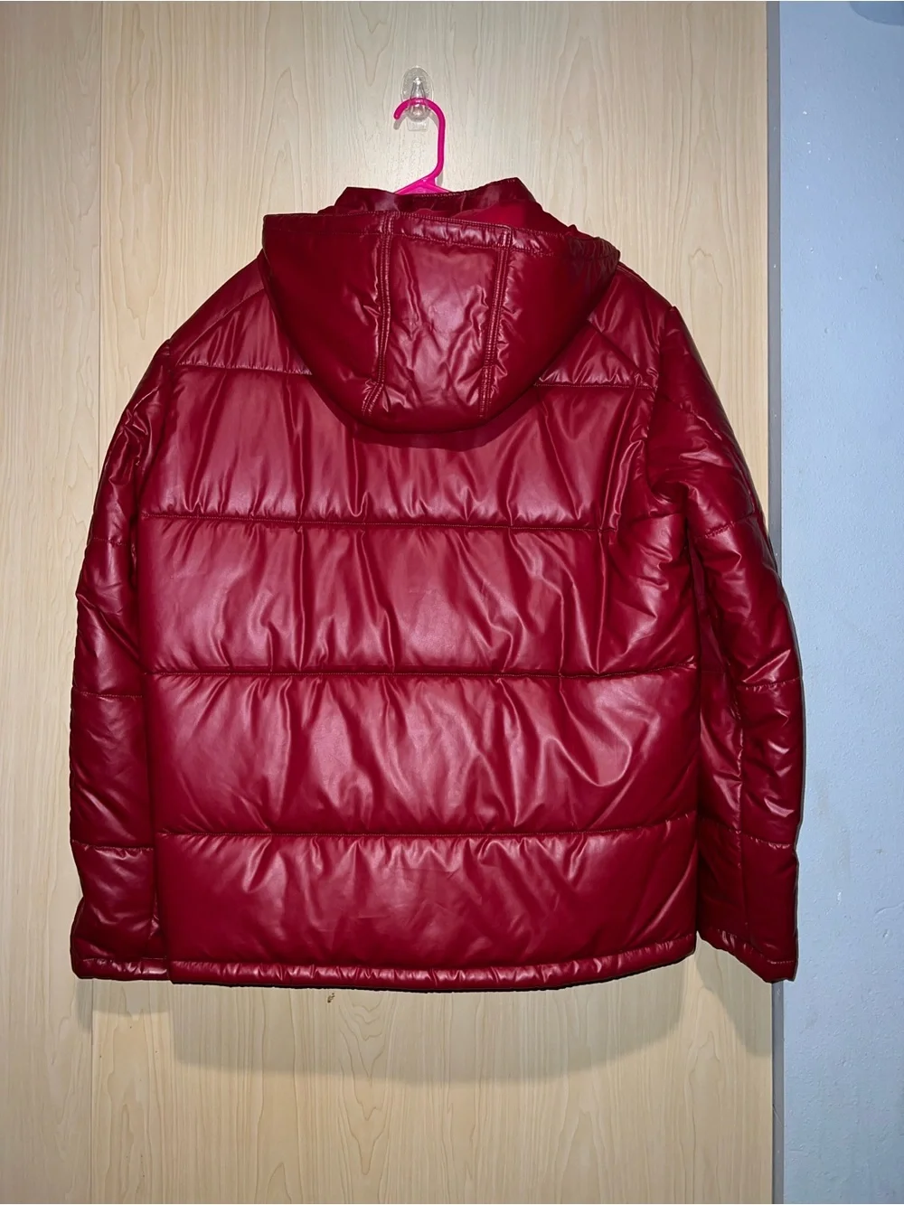 True Religion Red Satin-Look Jacket Interior with Branded Tag